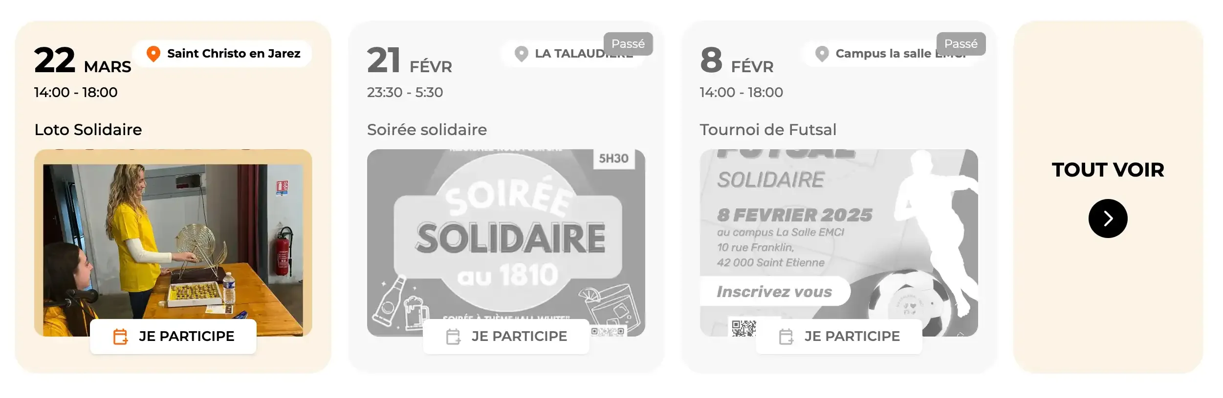 Image montrant le système d'évènements de Nouralamal EMCI