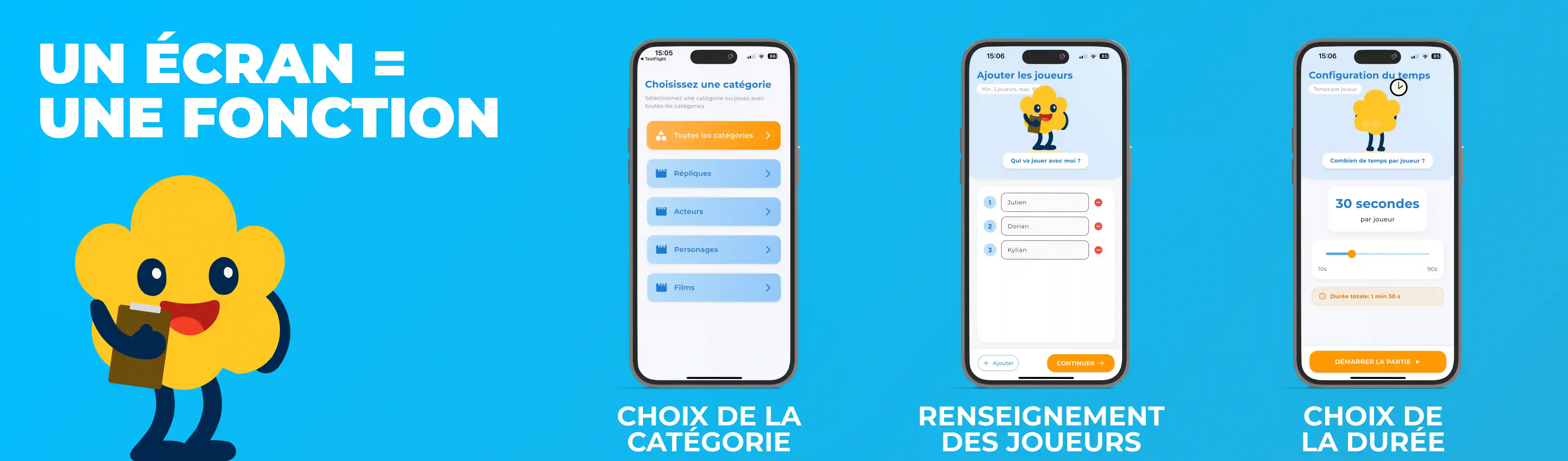 Image Montrant Une Fonction Par Écran Du Jeu