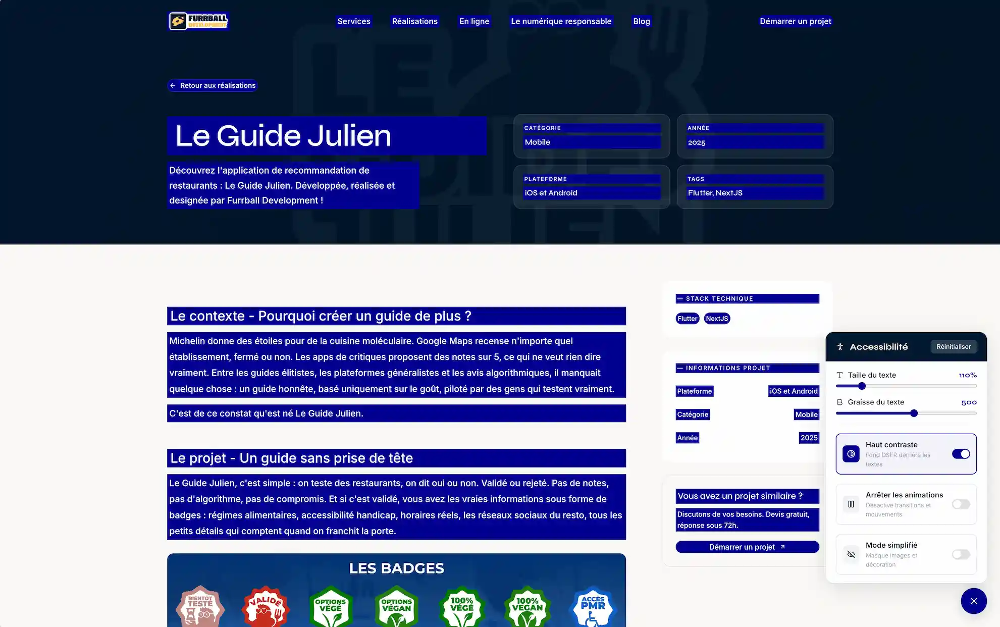 Module accessibilité activé
